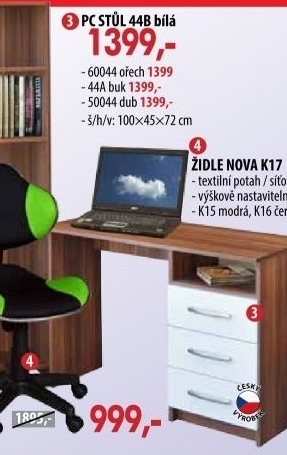 Psací stůl 44 bílá