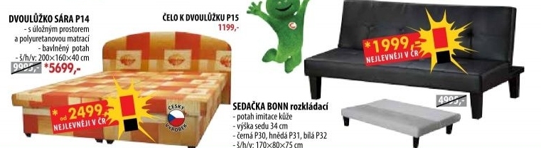 Dvoulůžko SÁRA s úložným prostorem