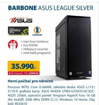 BARBONE ASUS LEAGUE SILVER