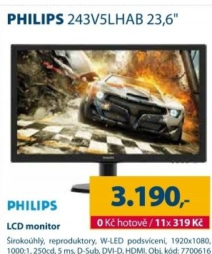 PHILIPS 243V5LHAB 23,6