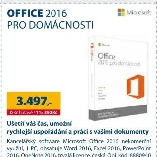 OFFICE 2016 PRO DOMÁCNOSTI