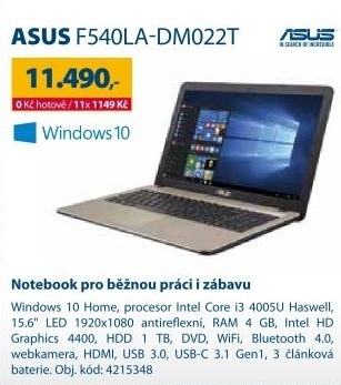 ASUS F540LA-DM022T