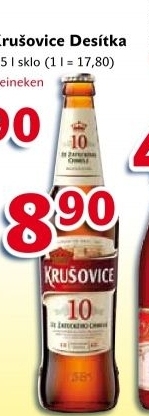 Pivo světlé výčepní 10° Krušovice