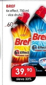 Čistič WC gelový 6x Effect Total Protection Bref