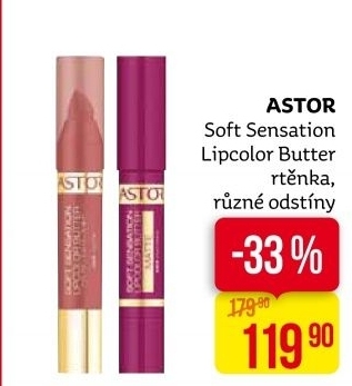 Rtěnka Lipcolor Butter Soft Sensation Astor