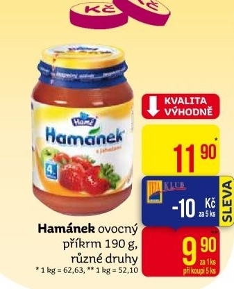 Přesnídávka ovocná Hamánek