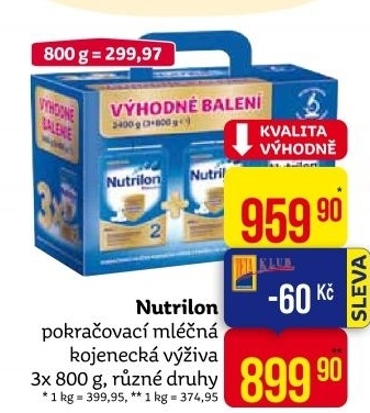 Kojenecké mléko Nutrilon