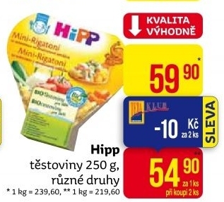 Těstoviny dětské Bio HiPP