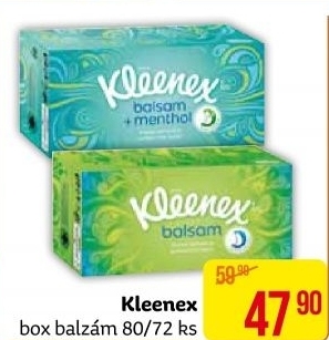 Kapesníčky papírové Balsam Kleenex - box