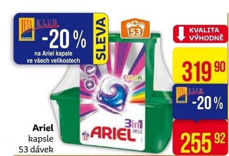 Prací kapsle 3v1 Ariel
