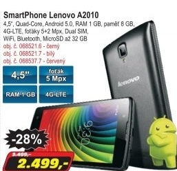 SmartPhone Lenovo A2010 černý