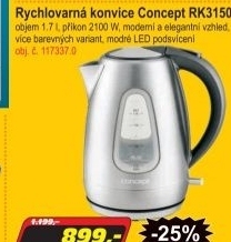Rychlovarná konvice Concept RK3150