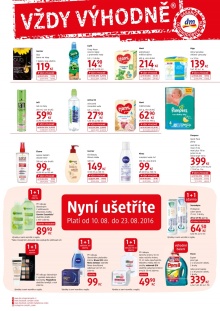 akční leták dm drogerie 10.8.2016-7.9.2016