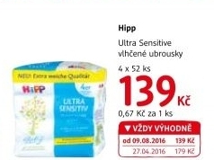 Vlhčené ubrousky dětské HiPP