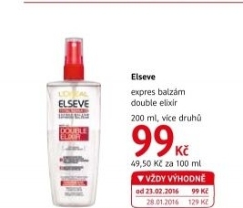 Dvoufázový balzám na vlasy ve spreji Double Elixir L'Oréal Elséve