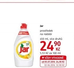 Prostředek na nádobí Jar