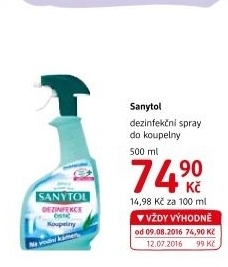 Dezinfekční čistič koupelen Sanytol