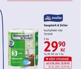 Utěrky kuchyňské 3vrstvé Saugstark&amp