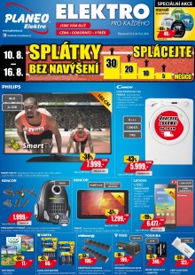 akční leták Planeo Elektro 10.8.2016-16.8.2016