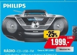AZ780/12 přenosné rádio s CD PHILIPS