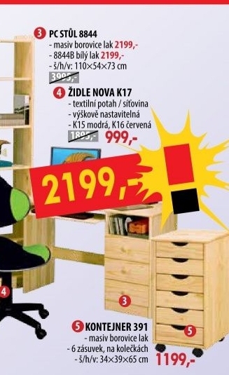 PC stůl 8844 lakovaný