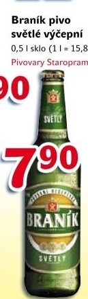 Pivo světlé výčepní 10° Braník