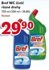 Čistič WC gelový Power Gel Bref