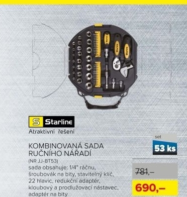 Kombinovaná sada ručního nářadí Starline, 53 ks