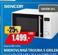 SMW 5220 TROUBA MIKROVLNNÁSENCOR