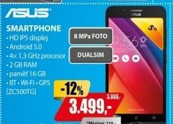 ZenFone GO ZC500TG Black 16GB/2GB RAMASUS