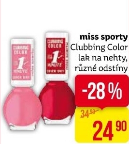Lak na nehty Clubbing Color Miss Sporty