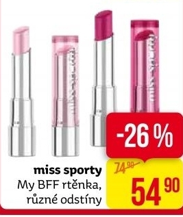 Rtěnka dlouhotrvající zvláčňující My BFF Miss Sporty