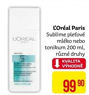 Mléko pleťové čistící Sublime L'Oréal