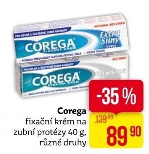 Fixační krém na zubní protézu Corega