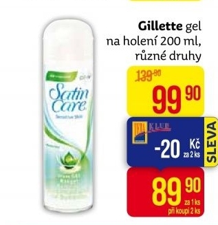 Gel na holení dámský Satin Care Gillette