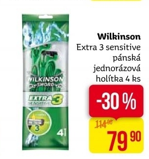 Holítka jednorázová pánská Sensitive Extra 3 Wilkinson