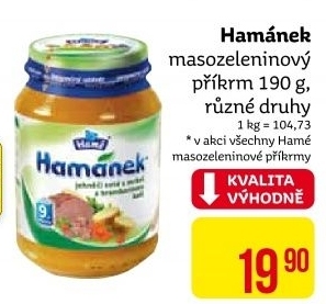 Příkrm masozeleninový Hamánek