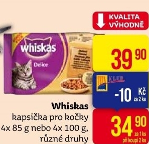 Kapsičky pro kočky Whiskas