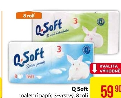 Toaletní papír 3vrstvý Q Soft