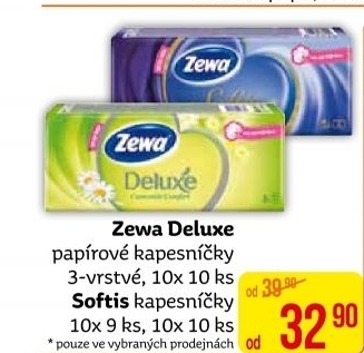 Papírové kapesníčky 3vrstvé Deluxe Zewa