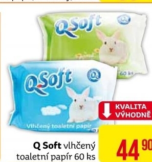 Vlhčený toaletní papírQ Soft