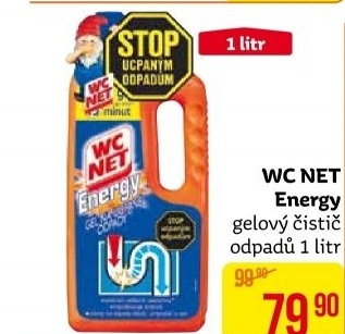 Čistič odpadů gelový Energy WC NET