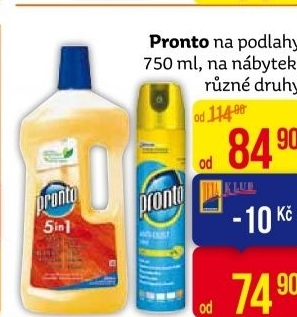 Čistič na podlahy Pronto