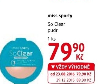 Pudr matující So Clear Miss Sporty