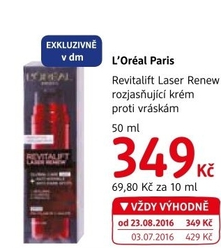 Rozjasňující krém proti vráskám Revitalift Laser Renew L'Oréal