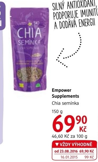 Chia semínka Empower Supplements