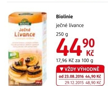 Směs na ječné lívance Biolinie