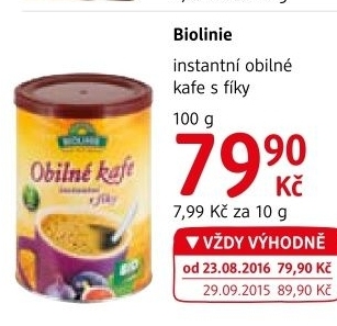 Instantní káva obilná s fíky Biolinie