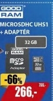 MicroSDHC 32GB CL10 UHS1 + adap. GOODRAM