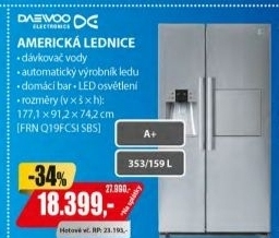 FRN Q19FCSI SBS A+ BAR+LED INOXDAEWOO